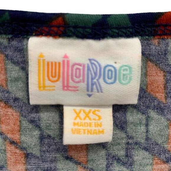 NWT LuLaRoe Irma Tunic Shirt Top Size S Multicolor Geometric Square Pattern - Picture 3 of 7